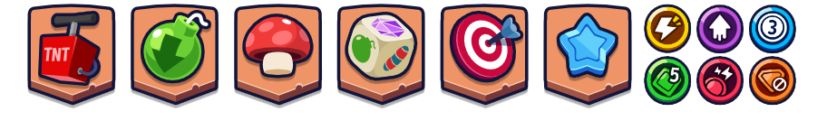 Icons of various game modes and modifiers