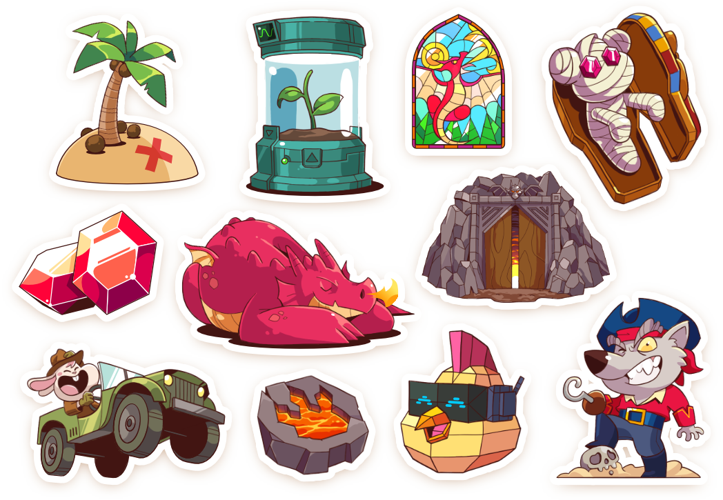 Adventure stickers